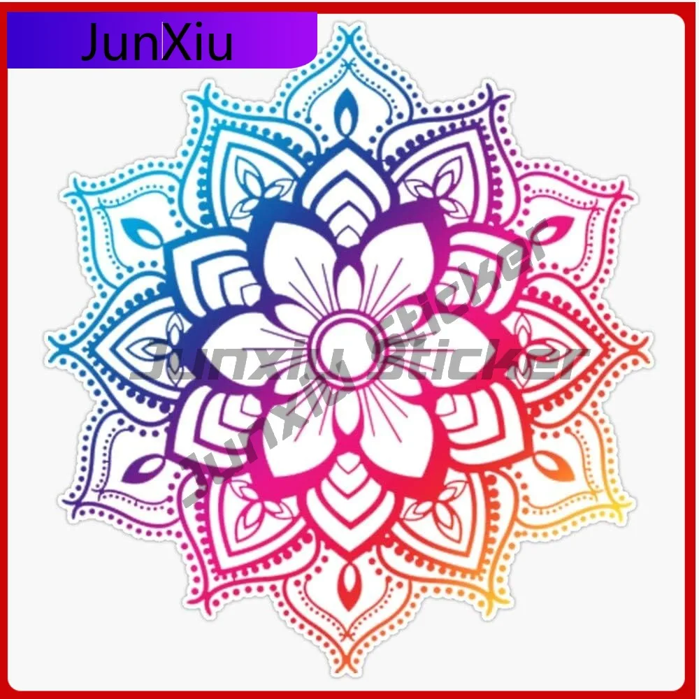 

Warm Mandala Vinyl Sticker Waterproof Decal Accessories Car Laptop Wall Window Bumper Sticker Car Cover Waterproof Outdoor Pvc