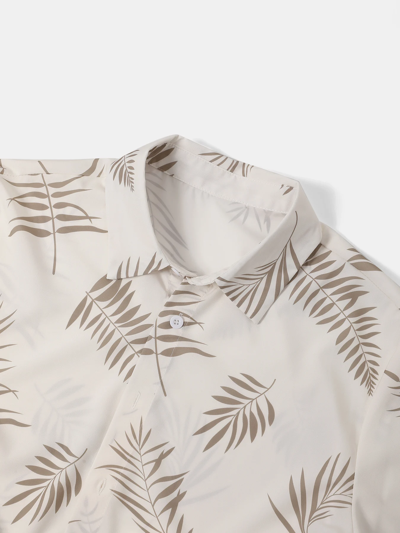 2-pack, men's short-sleeved button-down shirt with a lapel and printed pattern, paired with drawstring pants, for trendy, casual