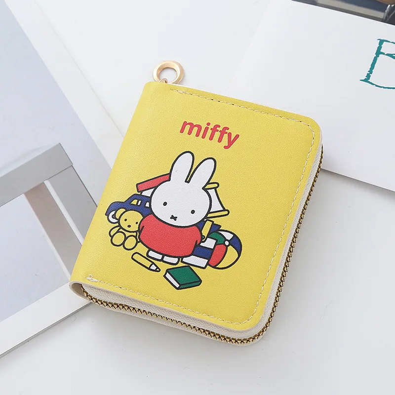 Popular Miffy Rabbit Mini Cute Zero Wallet Cartoon PU Leather Super Cute Rabbit Card Bag Zero Wallet