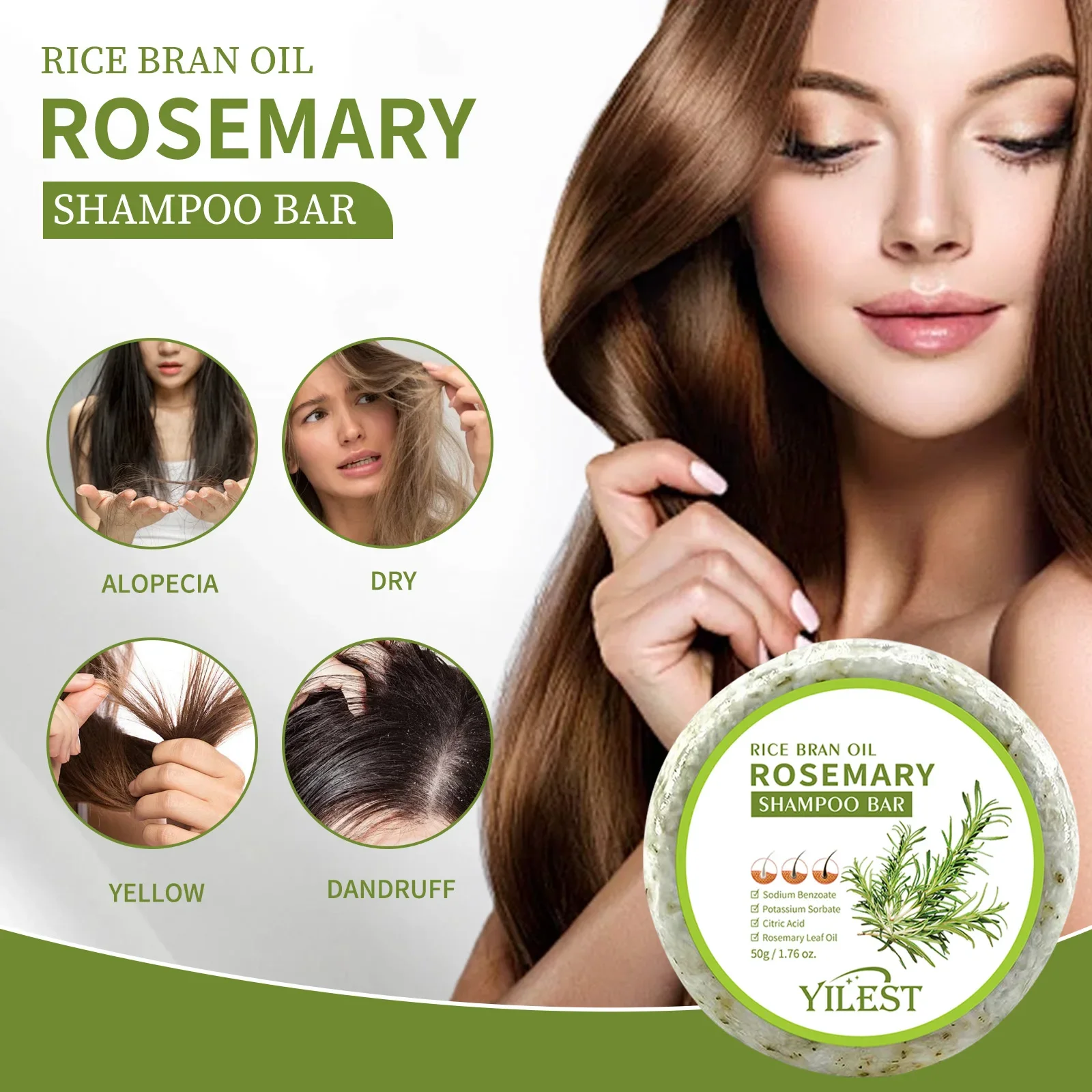 

Hair Thickening Shampoo with Rosemary Strengthens and Smoothens Hair Promotes Growth for All Hair Types Volumizing Care