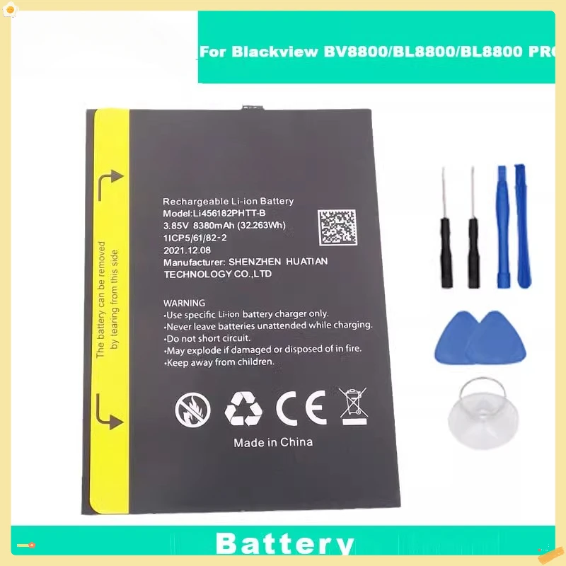 

New Li456182PHTT-B Battery 8380mAh for Blackview BV8800 BL8800 Pro Mobile Phone Bateria