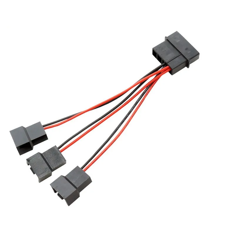 4-Pin Molex To 4Pin Fan Power Cable Adapter Connector 5V Computer Cooling Fan Cables for CPU PC Case Fan