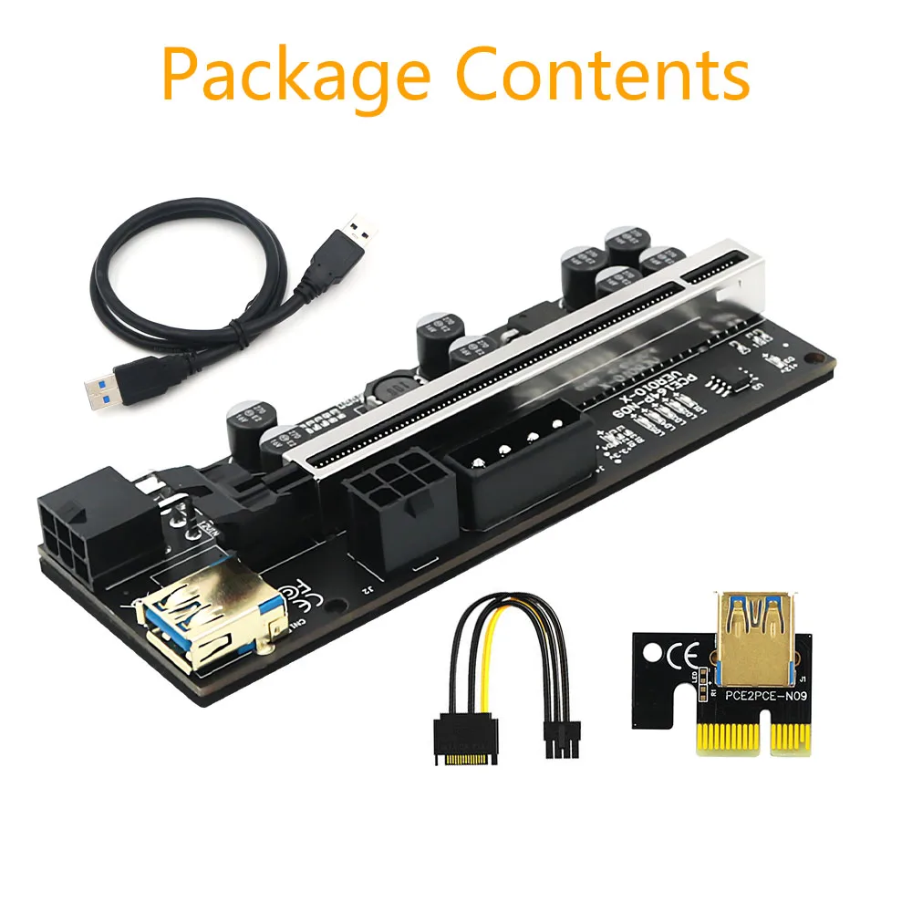 PCIE Riser 010 010X VER010X 010S Plus Cable USB 3,0 Cabo Riser GPU PCI Express X16 Riser para tarjeta de vídeo para minería de Bitcoin