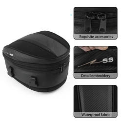 Motorcycle Universal Black Seat Tail Bag Travel Rear Seat Luggage Bag Waterproof 1680D Backpack Saddle Bags