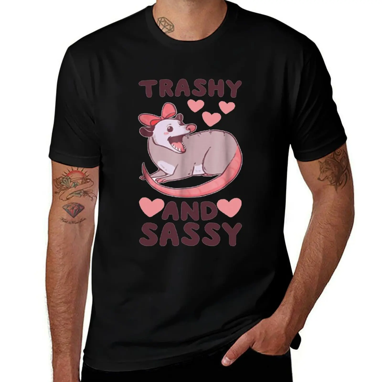 

t t and white T-Shirt Sassy Trashy T-Shirt for shirts Possum man for pack 100% cotton man slim fit shirts tshirt Funny