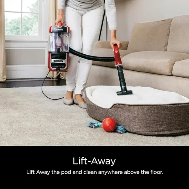 DD2Shark ZU561 Навигатор с подъемом, самоочищающаяся щетка, легкий вертикальный пылесос с HEPA-фильтром, красный пион