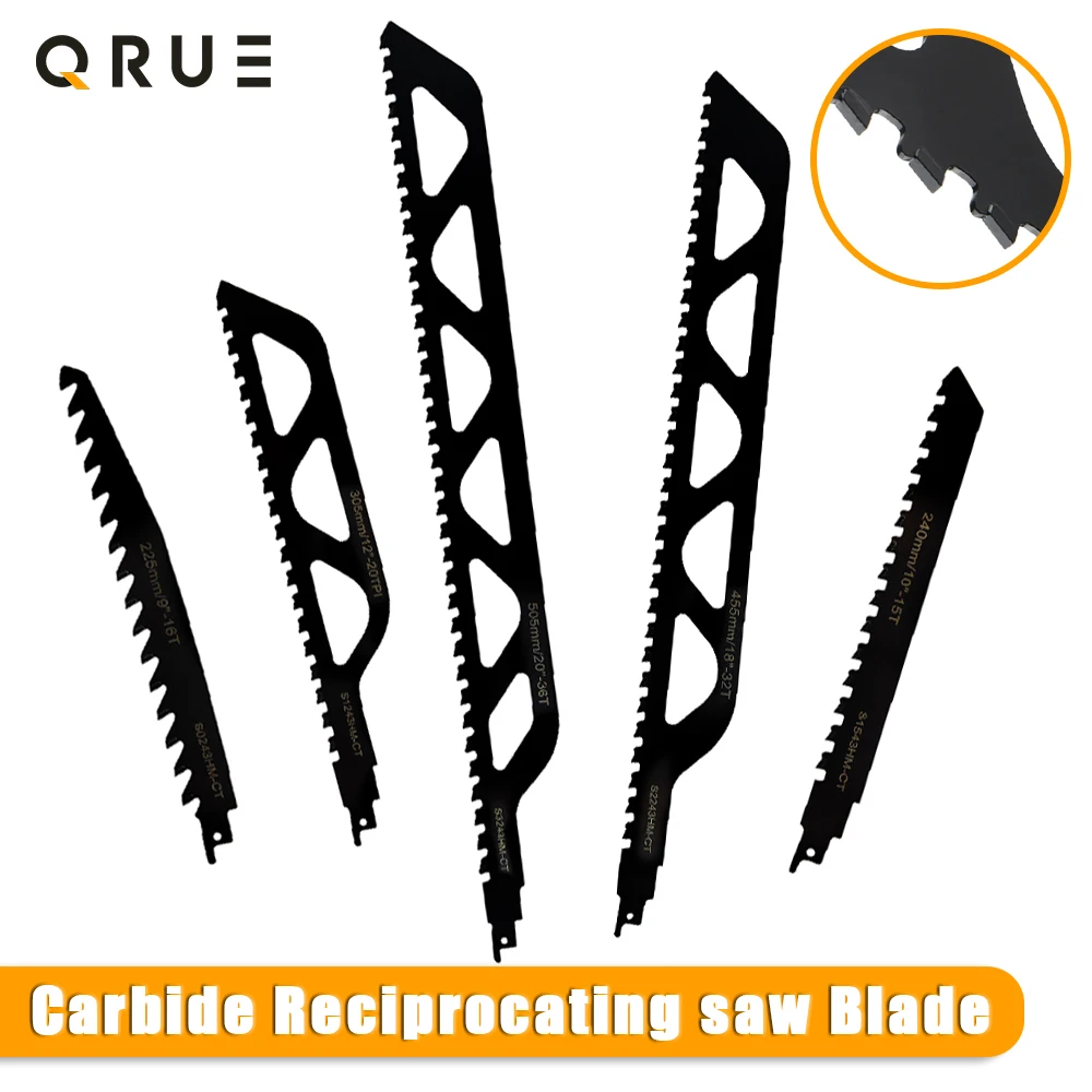 Carbide Reciprocating saw Blade Carbide Reciprocating Saber saw Foam Block Concrete Stone Blast Cutting tools