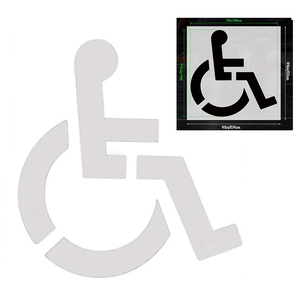 

36 In Reusable Silicone Handicap Parking Stencil For Precise Markings Parking Space Template For Asphalt Concrete Markings Tools