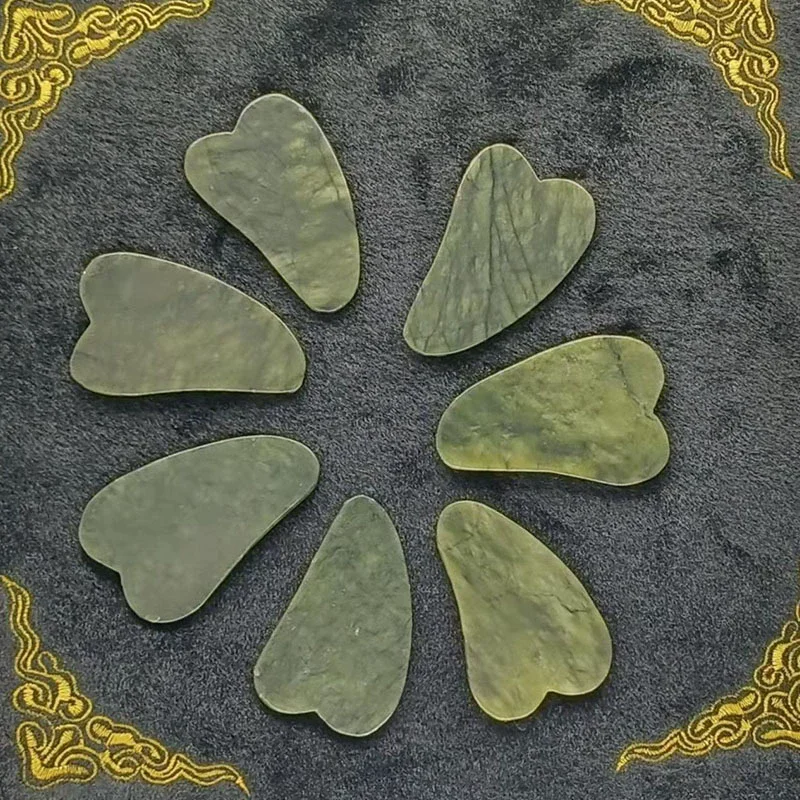 

Natural Xiuyu Jade Gua Sha Board Jade Massager Stimulate The Circulation Of Blood Acupuncture Spa Face Skin Care Tool