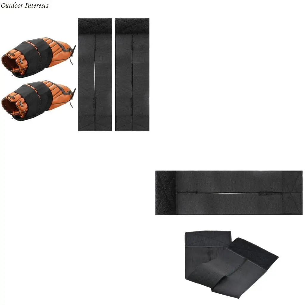 

2 Pcs Baseball Glove Wrap Reusable Stretchy Softball and Baseball Glove Strap 400C