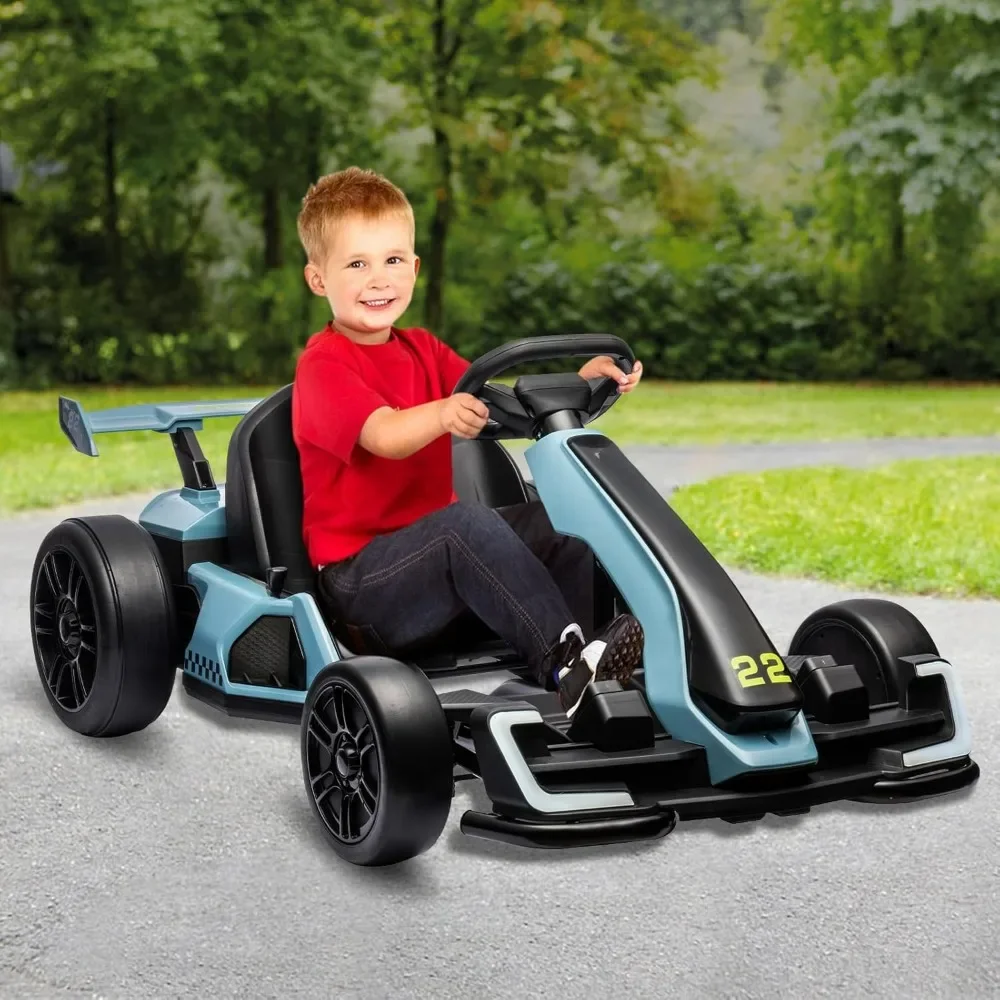 

Go Kart, 300W Powerful Drift Kart for Kid S, with 300W Strong Motor, Drift/Sport Mode, 24V Electric Go Kart, Electric Pedal Kart