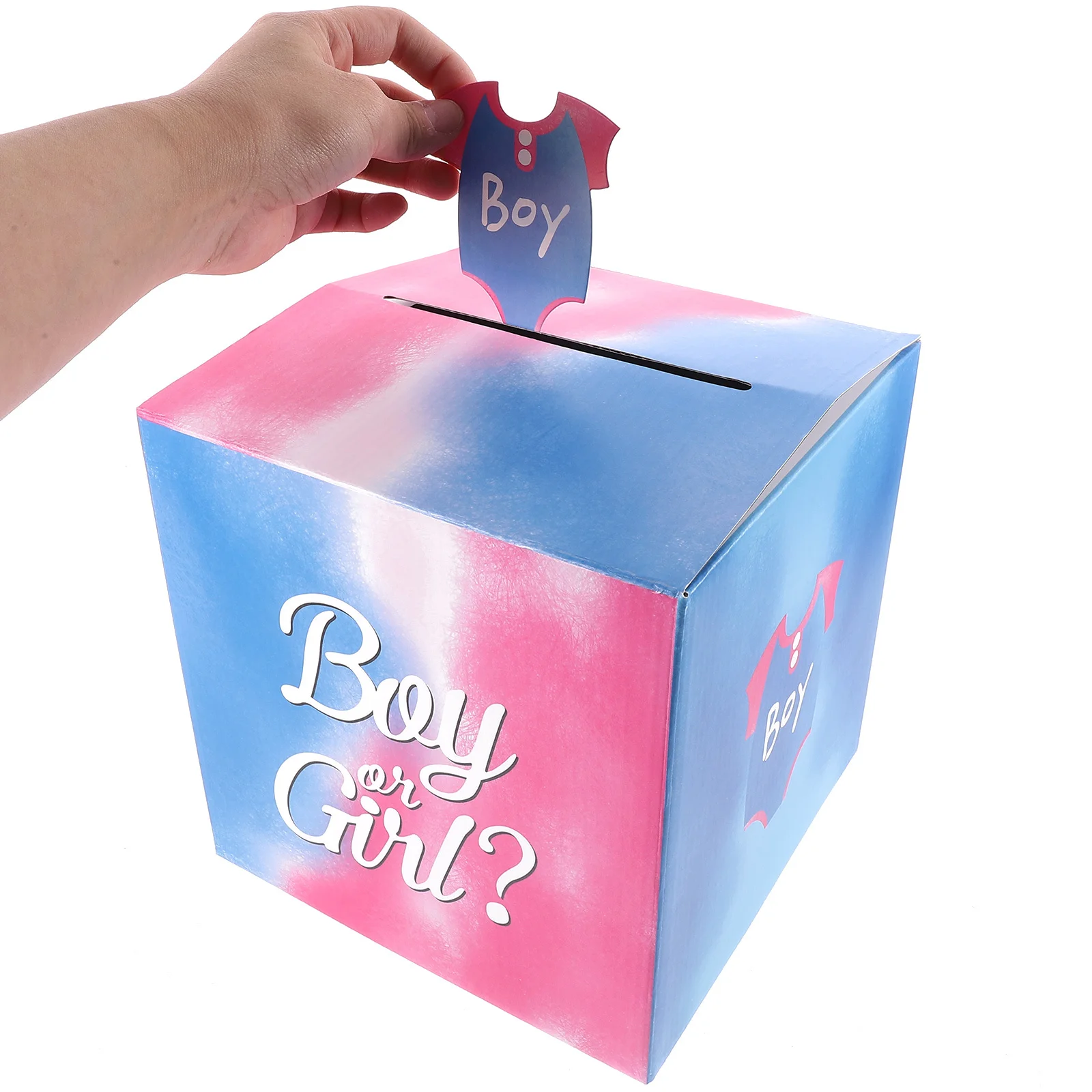 61 قطعة ألعاب الحفلات تكشف الجنس صندوق التصويت بطاقات الاقتراع التفاعلية استحمام الطفل لوازم صبي أو فتاة الاحتفال الزينة
