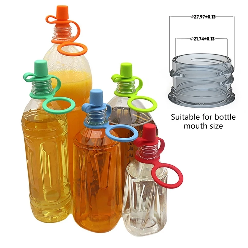 4xSilicone Bottle Tops Spout Adapter Leak Proof Portable Water Bottle Cap Protects Kid Mouth Bottle Tops Spout Adapter