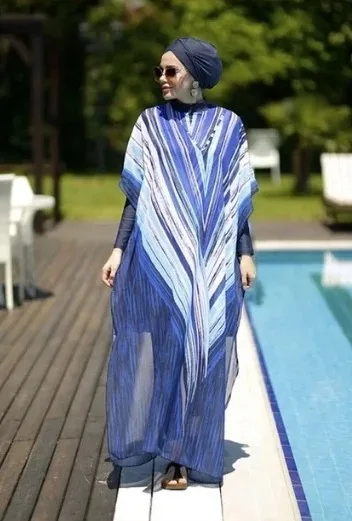 4Pcs/Set Bukini Long Sleeve Swimwear Digital Printing Elastic Fabric Structured Fit UPF50-UV Protection 6 Thread Stitching Surf