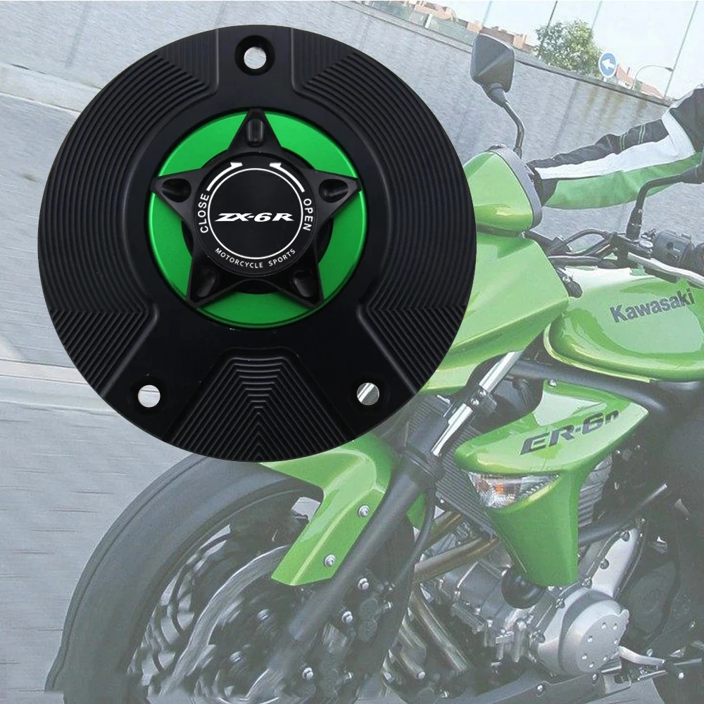Keyless Motorcycle Fuel Gas Tank cap Cover For Kawasaki Ninja ZX-6R 636 ZX636R 2007-2018 2012 2013 2014 2015 2016 ZX6R ZX 6R