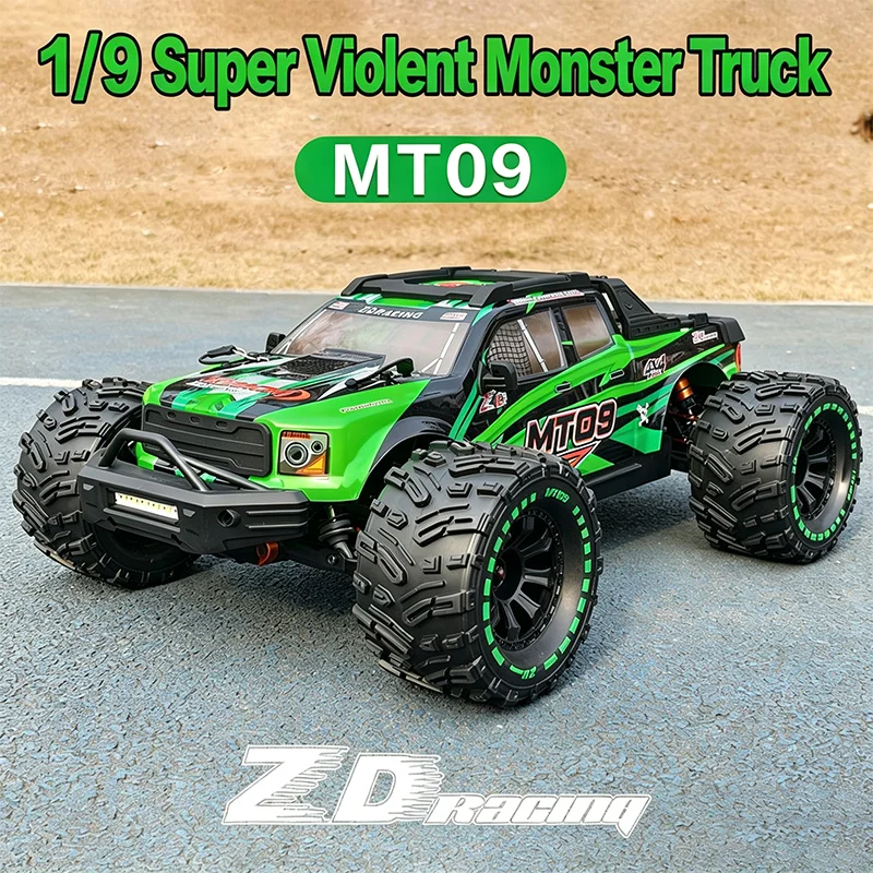 ZD Racing 1:9 SCALE MT09 4WD Brushless Super Monster Truck 3S/4S 80KM+ RC High-Speed Off-Road Vehicle With Battery RTR Version