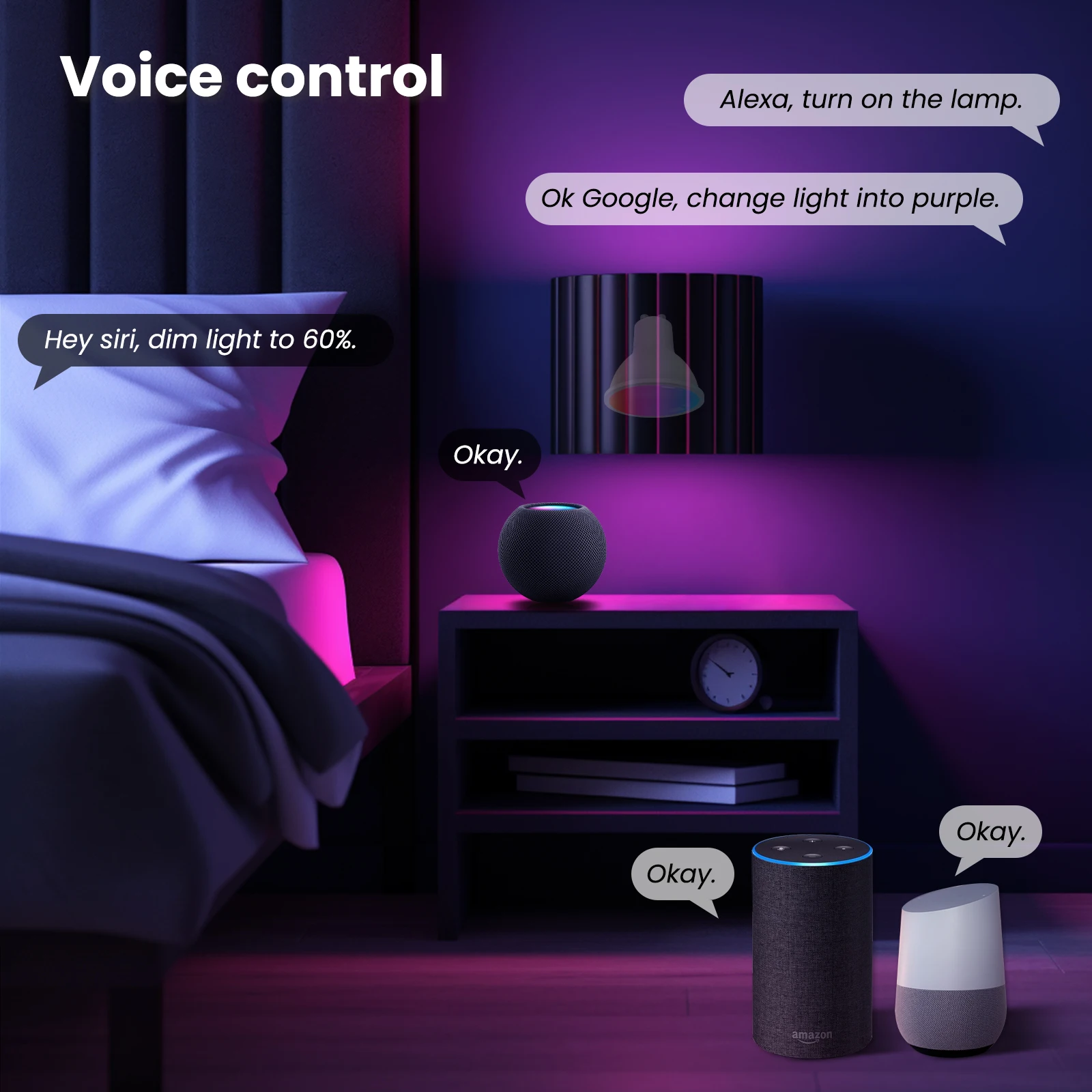 Imagem -05 - Moes-lâmpada Led Inteligente Regulável Lâmpada de Vela Controle de Voz Wifi Gu10 16 Milhões Rgb c Mais w Tuya Matter Alexa Google Home