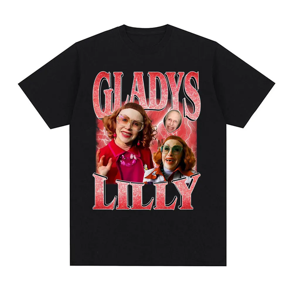 Gladys Lilly Vintage Style Funny Character T-shirt Comedy Drag Queen Fan Gift T Shirts Men Women Summer Tops 100% Cotton T Shirt