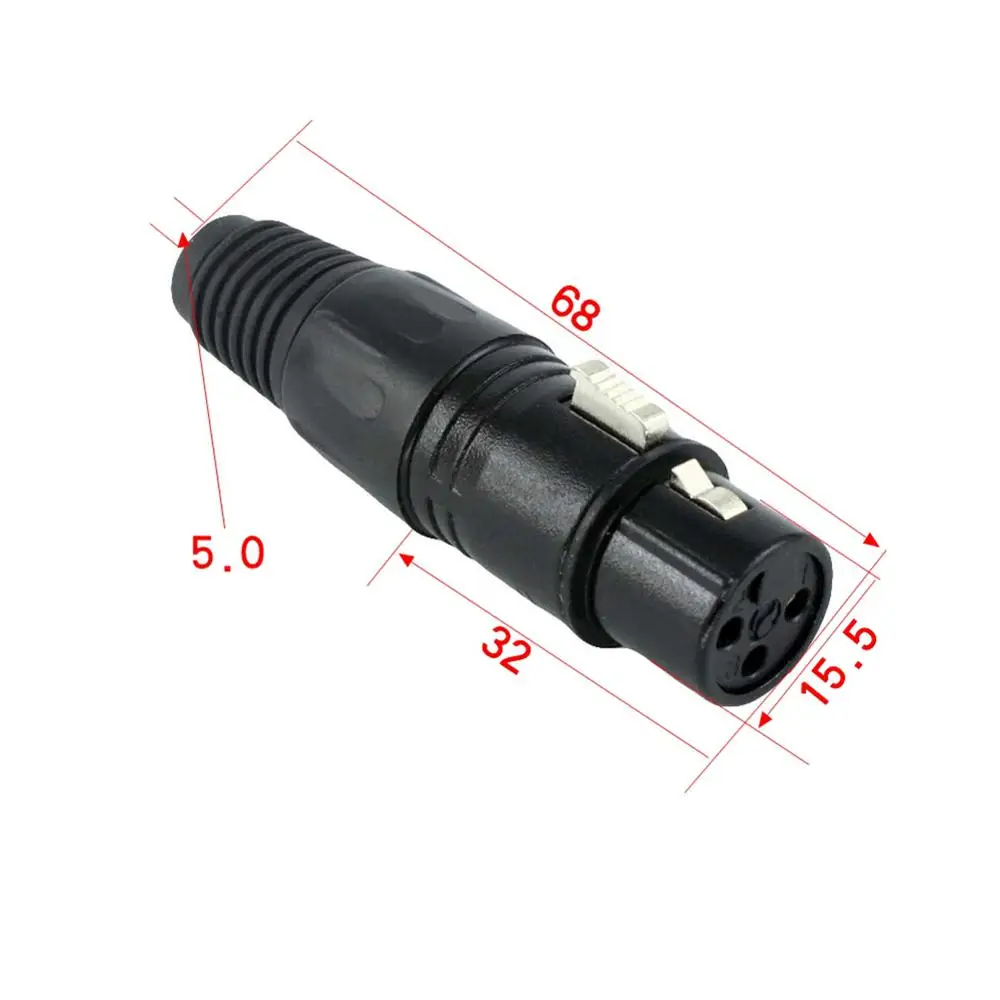 8PCS/lot Original FOR NEUTRIK connector 4pcs XLR Male Female Connector 3 Pin XLR Microphone Audio Connector Plug