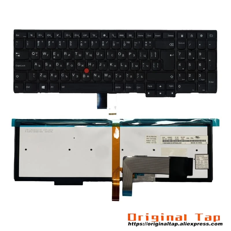 BG Bulgaria Backlit Keyboard for Lenovo Thinkpad T540p W540 W541 T550 W550s T560 P50s 04Y2394 04Y2472