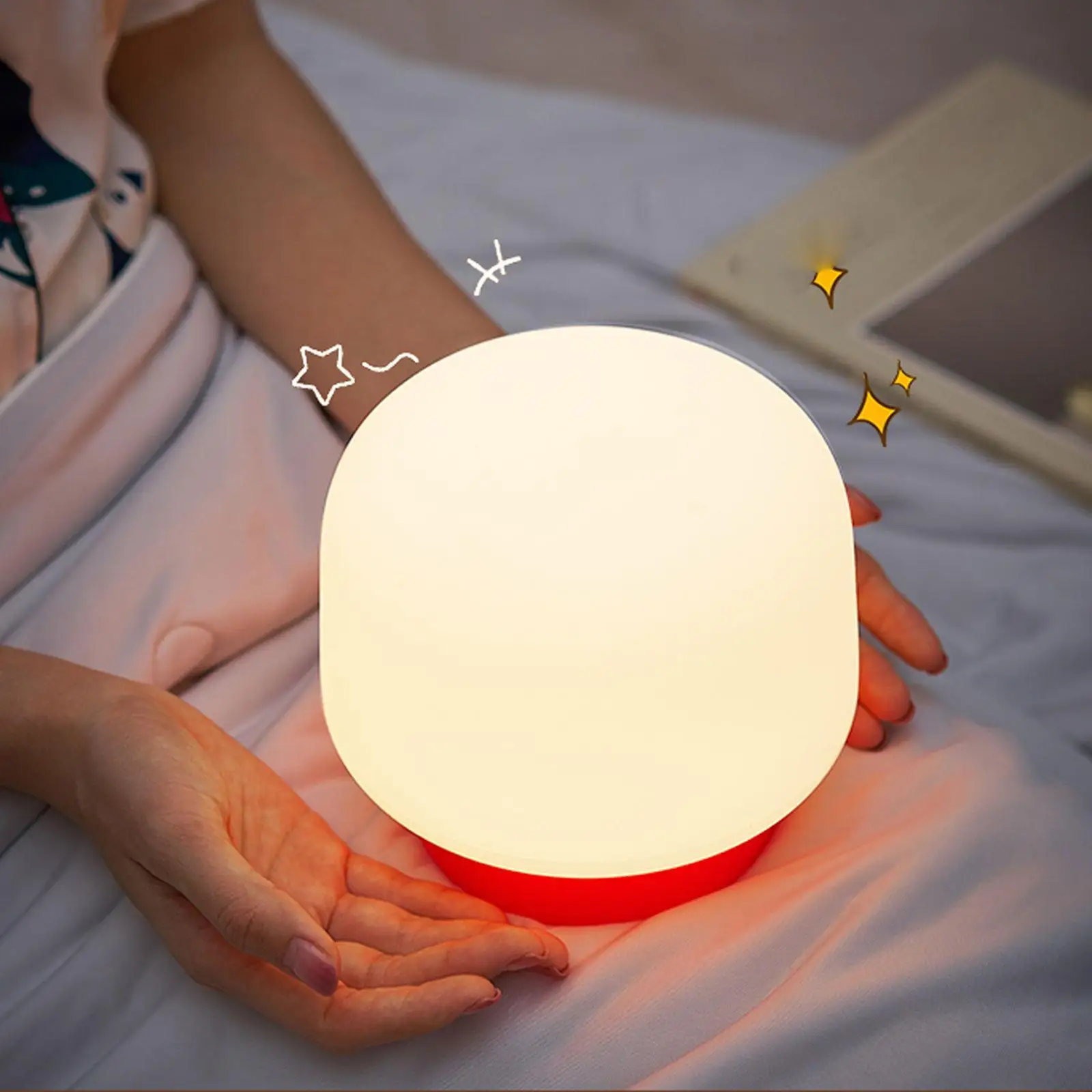 Mushroom Lamp with 13 Different Sounds USB Touch Activated Cartoon Creative