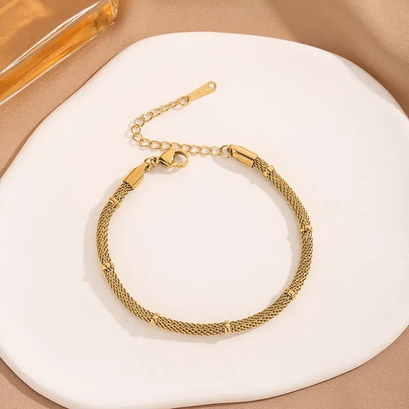 ANENJERY 316L Stainless Steel Coarse Chain Bracelet for Women Men Vintage Simple Jewelry Gift Wholesale