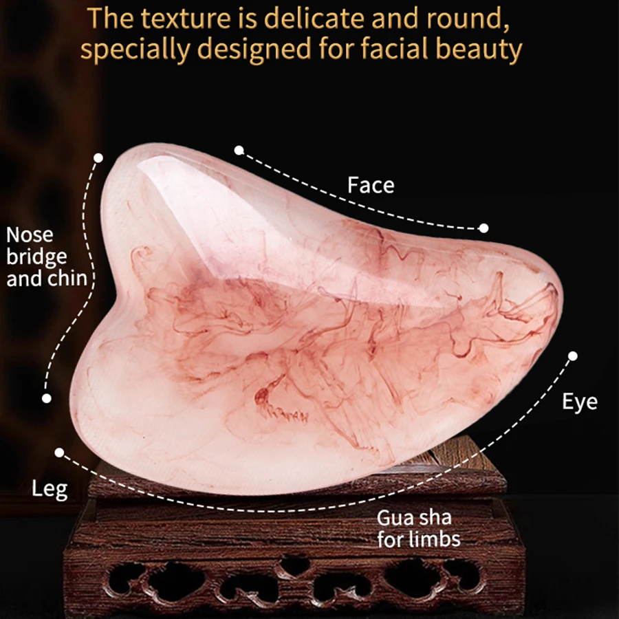 2pcs Resin Guasha Scraper Face Massager Eye Massage Stick Set Gua Sha Board Skincare Beauty Massage Cosmetics Tool
