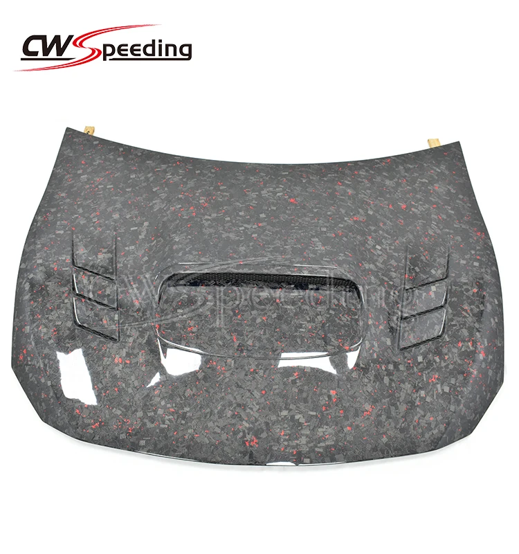 

CWS STYLE FORGED CARBON FIBER WITH RED FLAKES CAR ENGINE HOOD BONNET BODY KIT for 2012-2015 TOYOTA GT86