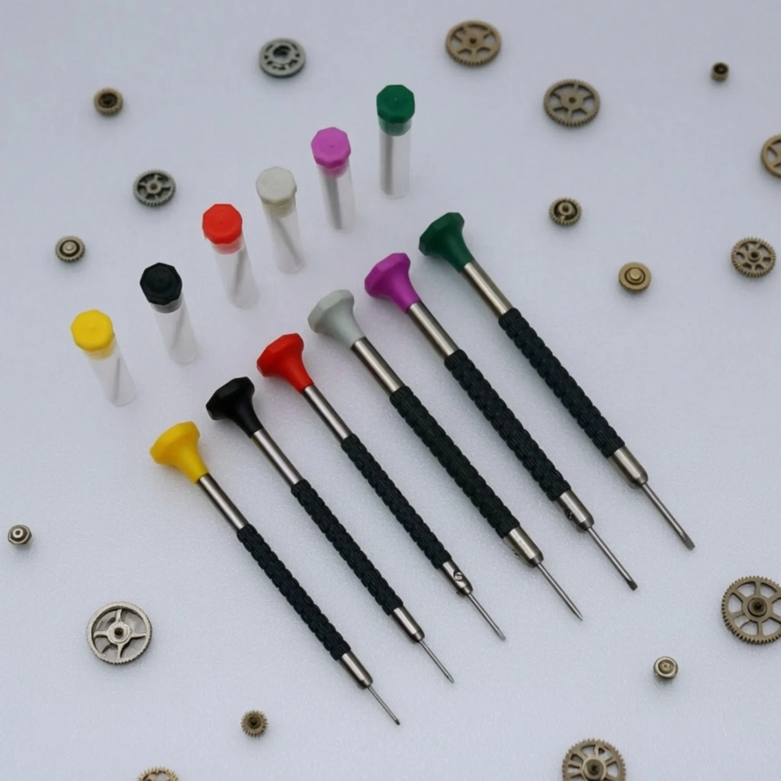 6 Pieces Screwdriver Set with Case Flat-Blade Small Precision Screwdriver Set Repair Tool Kit with Carrying Case Slotted
