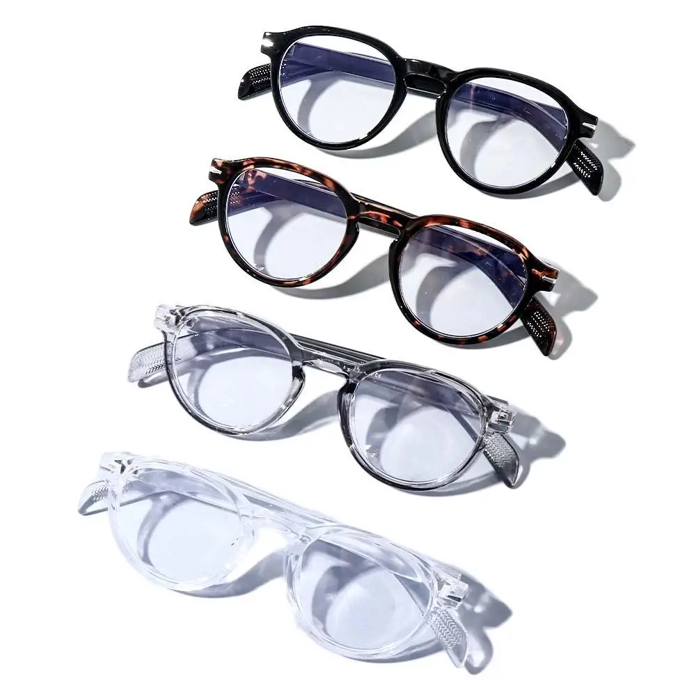 Gafas de lectura transparentes para hombre, lentes de acrílico de estilo coreano, accesorios geométricos, 1 par