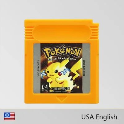 GBC Pokemon Series Game Cartridge, 16 Bit Video Console Card, Cristal Azul, Verde, Ouro, Vermelho, Prata, Amarelo, Inglês, GBC, GBA