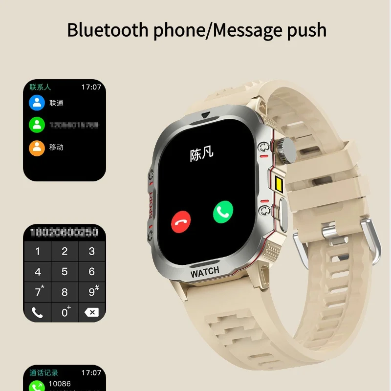 Smartwatch da esterno TF16 Pro Fit Android iOS Orologio Bluetooth Touch screen completo da 2,01 pollici Sport all'aria aperta Chiamata telefonica Bluetooth