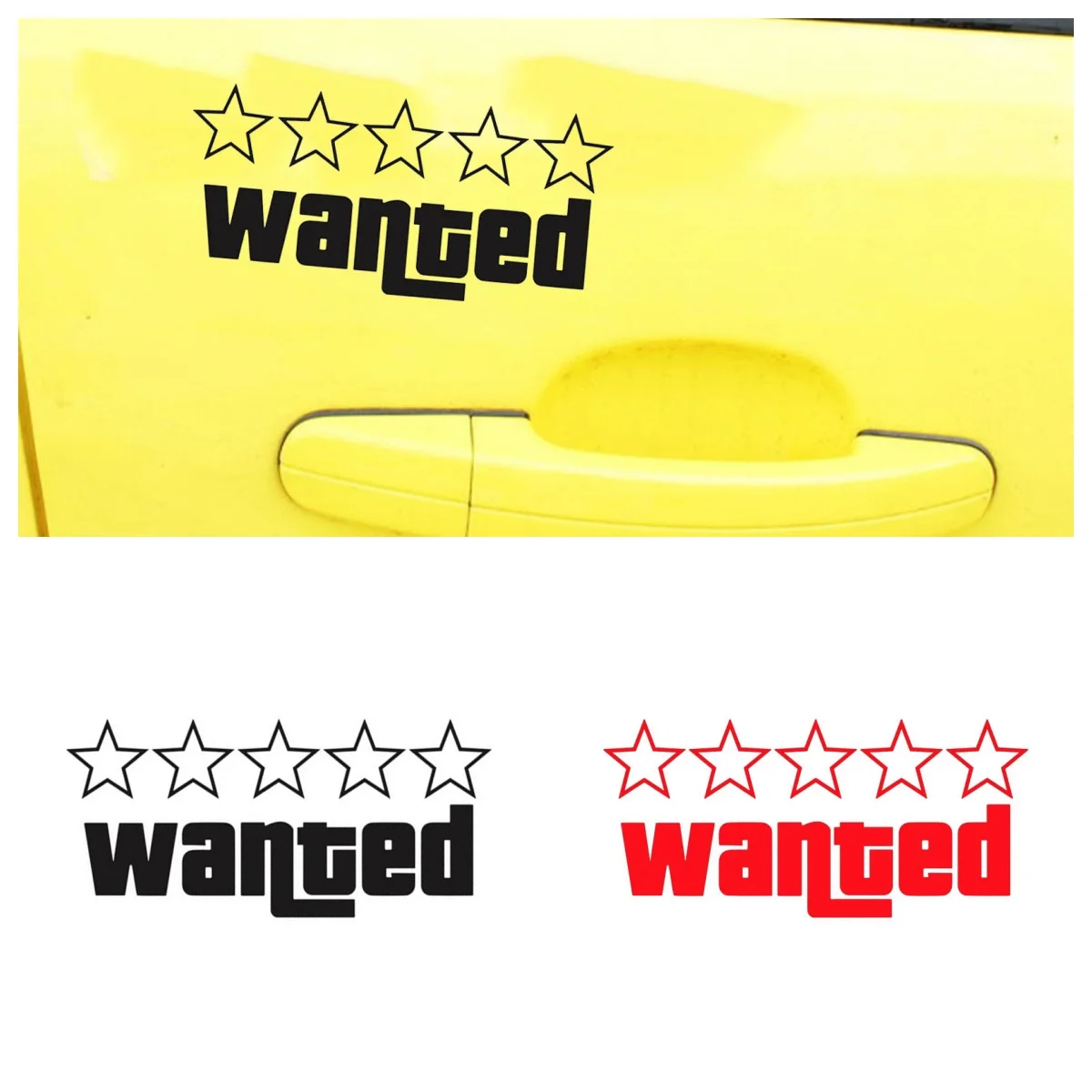 

Wanted Car Sticke Window Body Laptop Motorcycle Skateboard Luggage Vinyl Decor Accessories