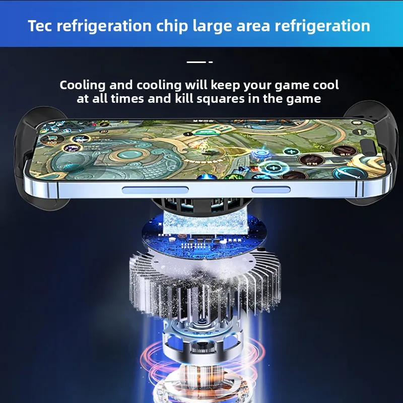 Mobile Phone Stretching Handle Radiator Semiconductor Game Refrigeration Mobile Apple Chicken Artifact Automatic Pressure