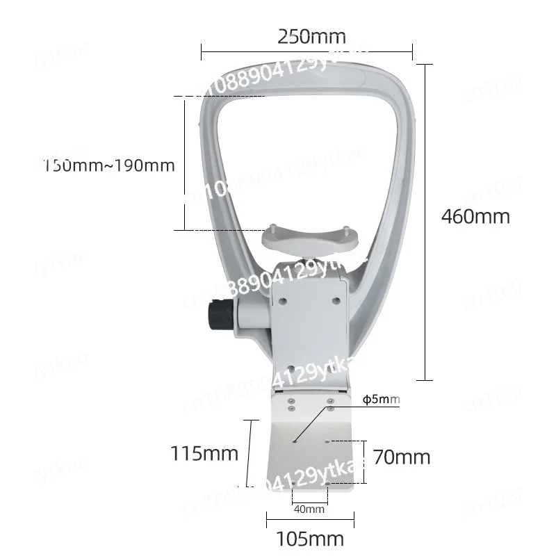 Optical Instrument Chin Rest Forehead Bracket Set for Auto Refractometer and Other Devices