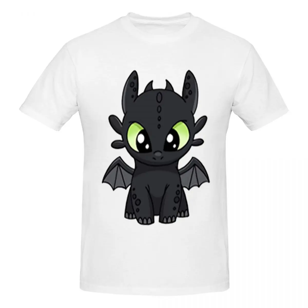 Night Fury Toothless T-Shirt for Men Cotton Oversized T Shirts Men's Short Sleeve Round Neck Summer Clothes Tops S-6XL