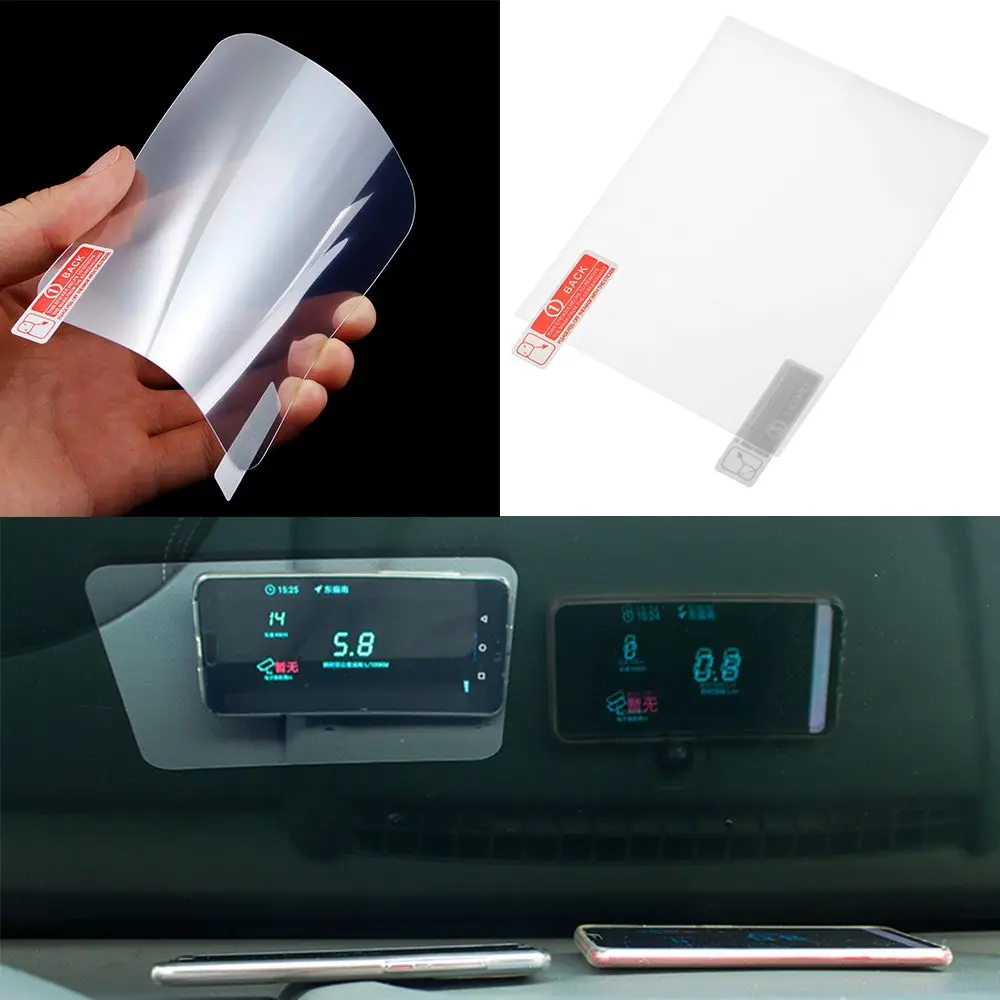 New Transparent Clear Car Windshield Screen Sticker Head Up Display Reflective Film HUD Projector