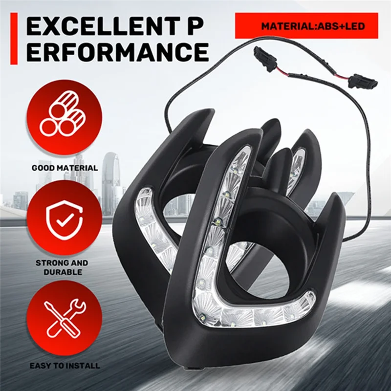 لميتسوبيشي باجيرو سبورت 2015-2016 سيارة Led النهار تشغيل ضوء بدوره إشارة مصابيح القيادة الضباب