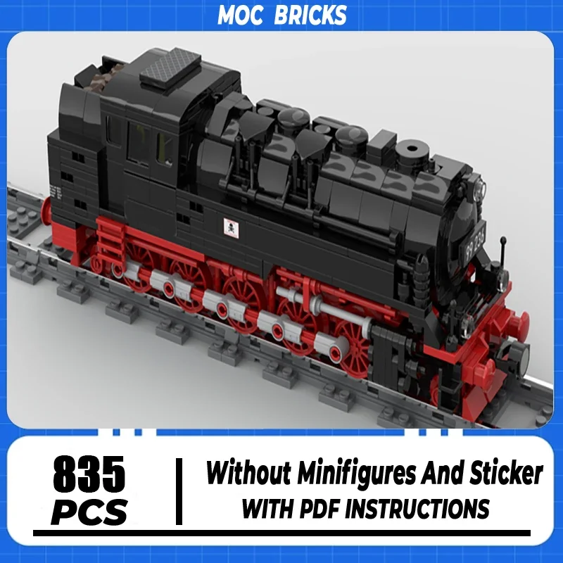 MOC-Railway Train Series Building Bricks, Tijolos, Motor a Vapor, Modelo, Tecnologia, Blocos Modulares, Construção, DIY, Montagem Brinquedo, Presentes, BR99