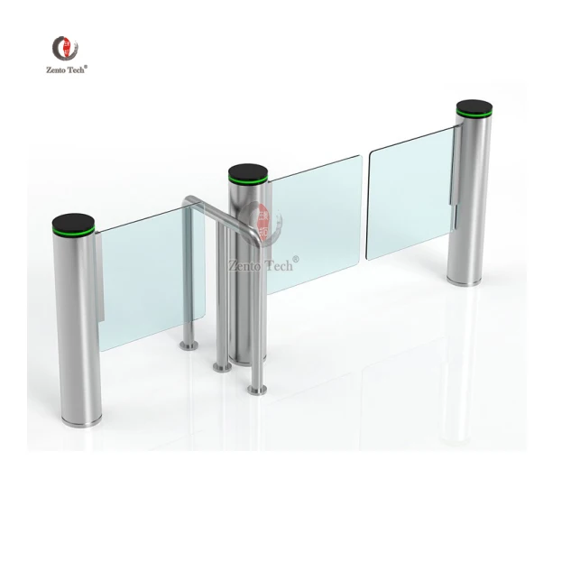 Entrance Pedestrian Control System RBG LED Light Indicator Brushless DC Motor Fast Speed Lane Turnstile