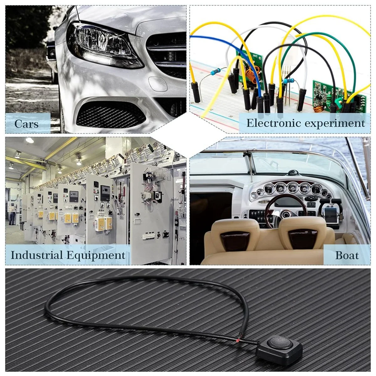 ABZL 10 pièces 12 V/24 V Mini bouton poussoir momentané interrupteur marche/arrêt, montage en Surface, Installation facile pour expérience électronique