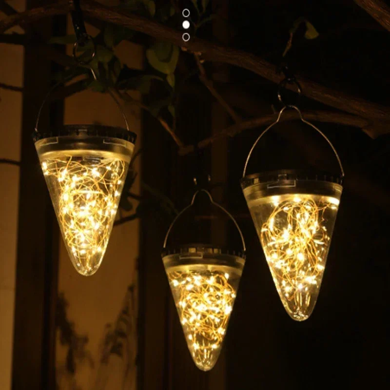 

Solar Outdoor Waterproof Decorative Atmosphere Light Courtyard Layout Balcony Tree Hanging Household Small Night Pendant Light