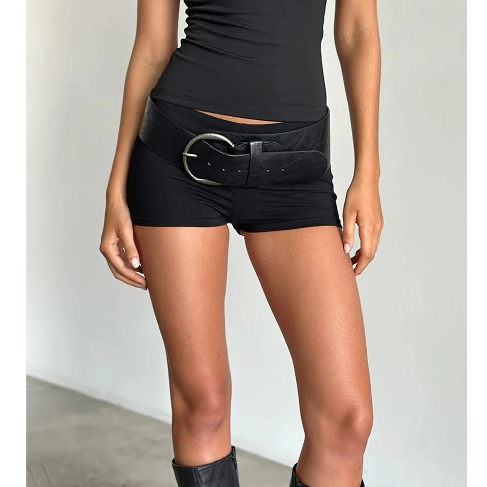 กางเกงขาสั้นสไตล์วินเทจ Y2K สำหรับผู้หญิง น่ารัก เอวต่ำ ยางยืด สีพื้น ใส่สบาย เหมาะสำหรับใส่เที่ยวเล่น แฟชั่นสตรีทแวร์