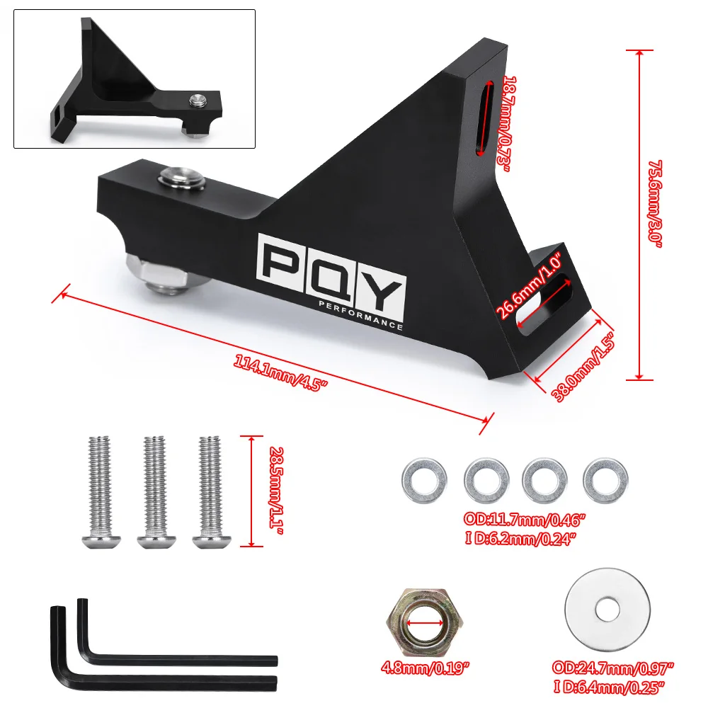 WLR - Master Cylinder Support Bracket Stiffen Brake Pedal Feel For 02-07 Subaru Impreza/RS/WRX/STI WLR-HBM02BK-QY