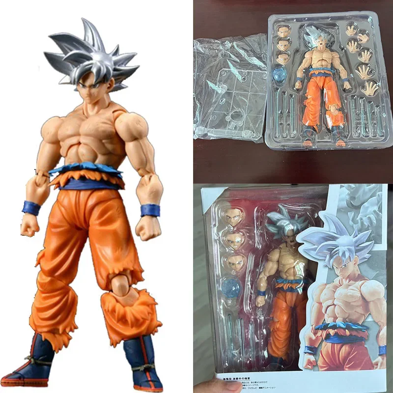 

Dragon Ball Z Super Figure White Haired Son Goku Action Figure DragonBall Migatte No Goku 16cm Model Toys Room Ornament Gift