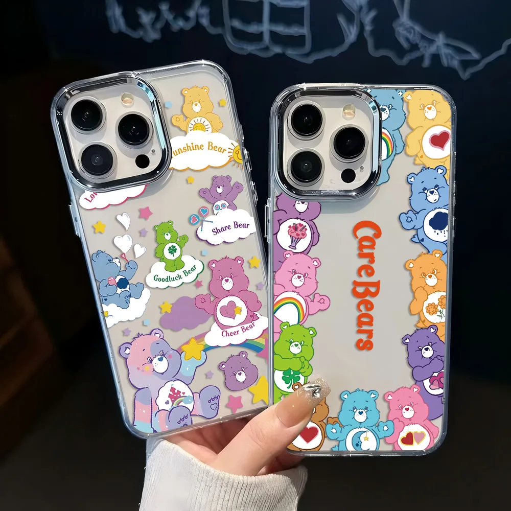 Niedliche Cartoon-Care-B-Bears-Handyhülle für Samsung Galaxy S25 S24 S23 S22 S21 S20 Note20 FE Ultra Edge Plus 4G 5G Soft Cover