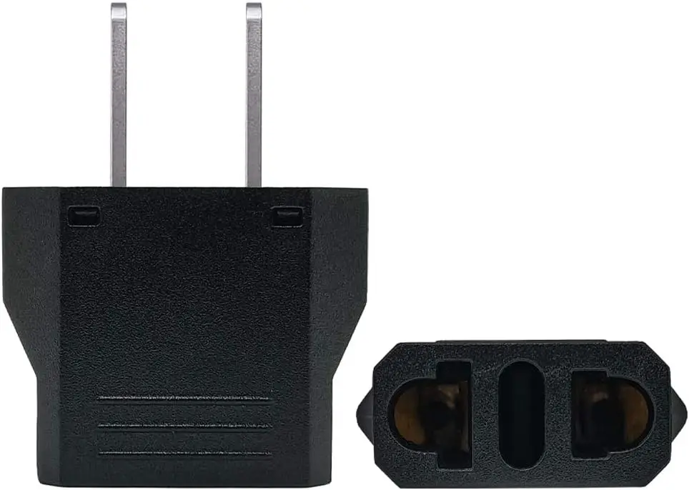 1 stücke uns Stecker adapter, kleiner europäischer zu uns Stecker adapter, schwarzer europäischer zu amerikanischer Steckdosen stecker adapter, eu zu uns Adapter