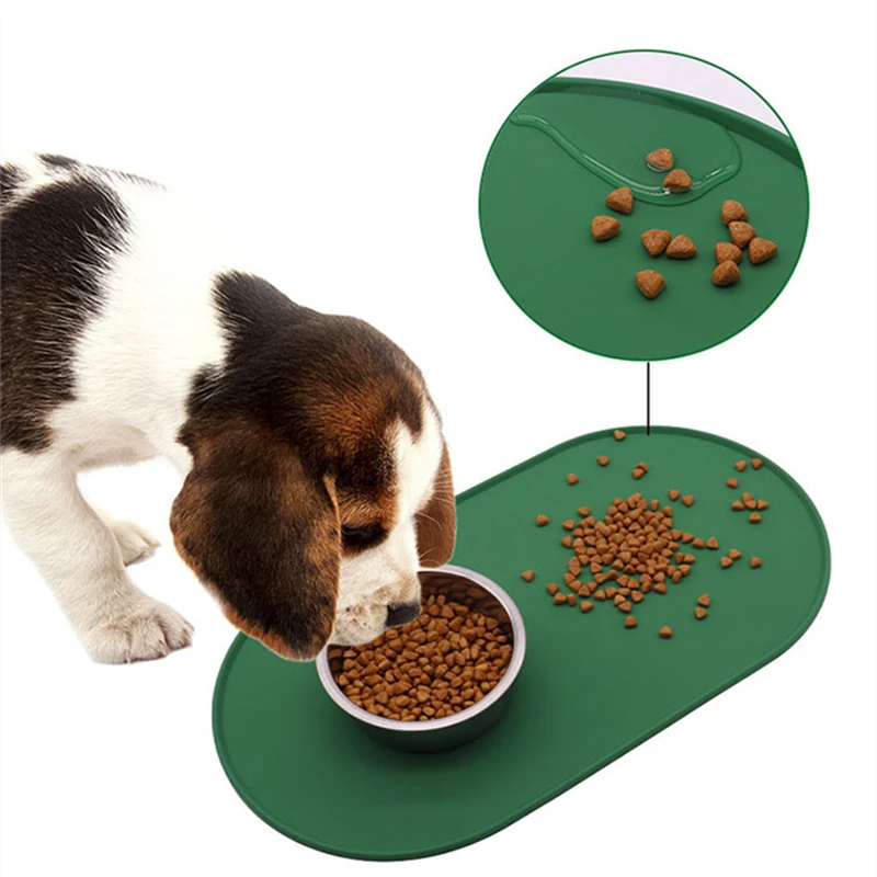 Pet Placemat Silicone Dog Food bowl Mat Cat Food feeding Pad anti-spill easy to clean Pet dog Bowl Pad Feeder Mats pet Supplies