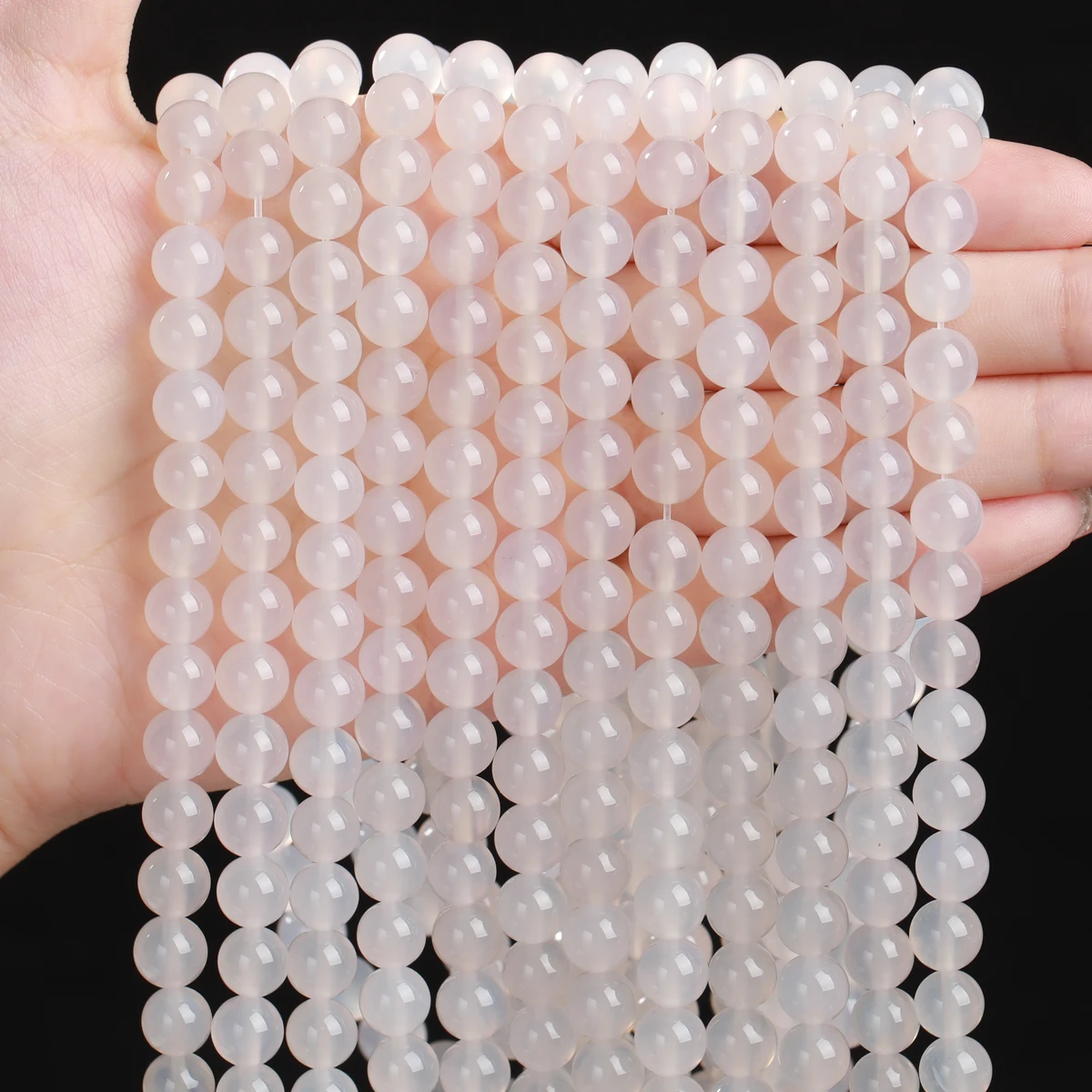 Wholesale Natural Stone Black Red Agate Beads Round Loose Spacer 4 6 8 10mm For Jewelry Making DIY Necklace Bracelet Accessory