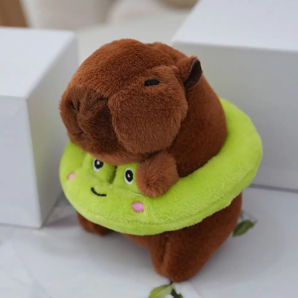 Swimming Ring Capybara Plush Capybara Keychain Stuffed Animals Cute Toy Capybara Bag Pendant Headgear Capybara Doll